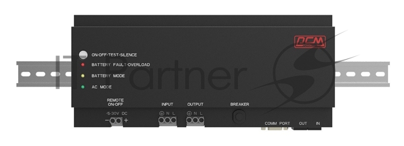 Источник бесперебойного питания Powercom DRU 500VA/300W, DIN Rail, 230V, RS-232, 2 year warranty (1114005)