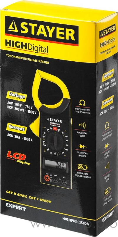 Клещи STAYER 59820 токоизмерительные expert highdigital