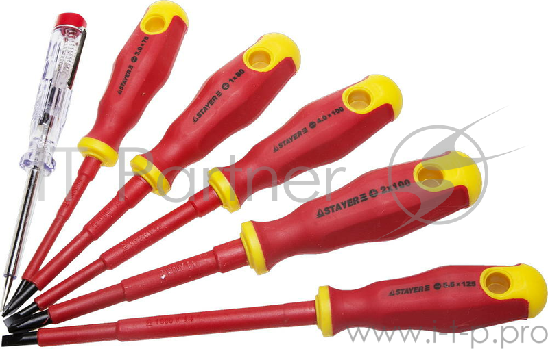 Набор STAYER PROFI ELECTRO 25145-H6_z01 диэлектрические. тестер. 100-250В. Cr-V. 6шт