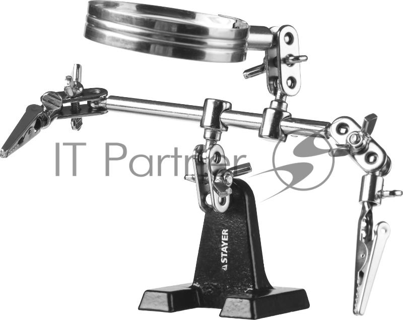 Штатив STAYER 55339 master для фиксации электронной платы c увеличительной линзой