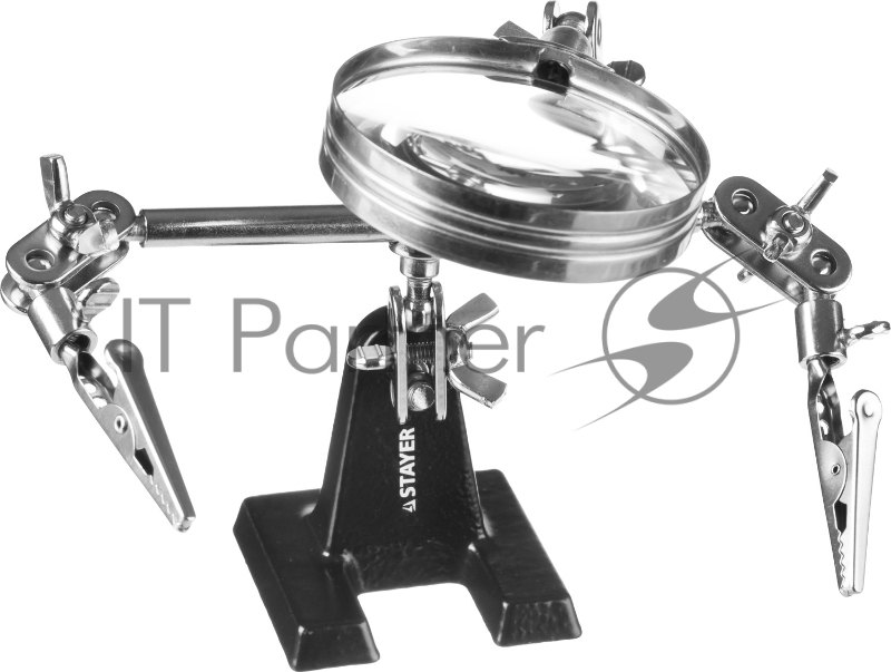 Штатив STAYER 55339 master для фиксации электронной платы c увеличительной линзой