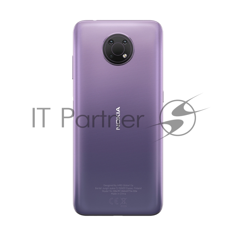 Смартфон Nokia G10 DS TA-1334 PURPLE 3/32, 16,5 см (6.5) 20:9 1600 x 720 пикселей, 8x2,0 ГГц, 8 Core, 3GB RAM, 32GB, up to 512GB flash, 13 МП+2 МП+2 МП/8 MP, 2 Sim, 2G, 3G, LTE, BT v5.0, Wi-Fi, GPS/AGPS/GLONASS/BDS/Galileo, Type-C, 5050