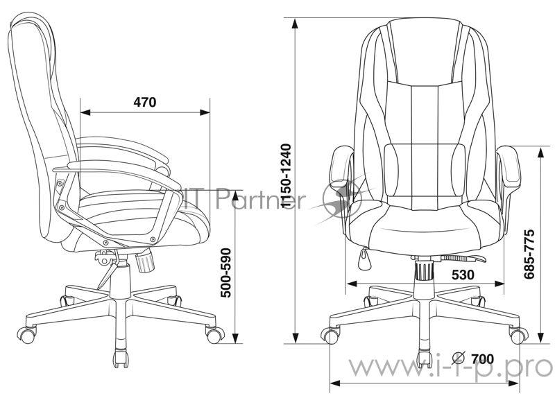 Кресло игровое Zombie 9 черный/синий искусст.кожа/ткань крестовина пластик