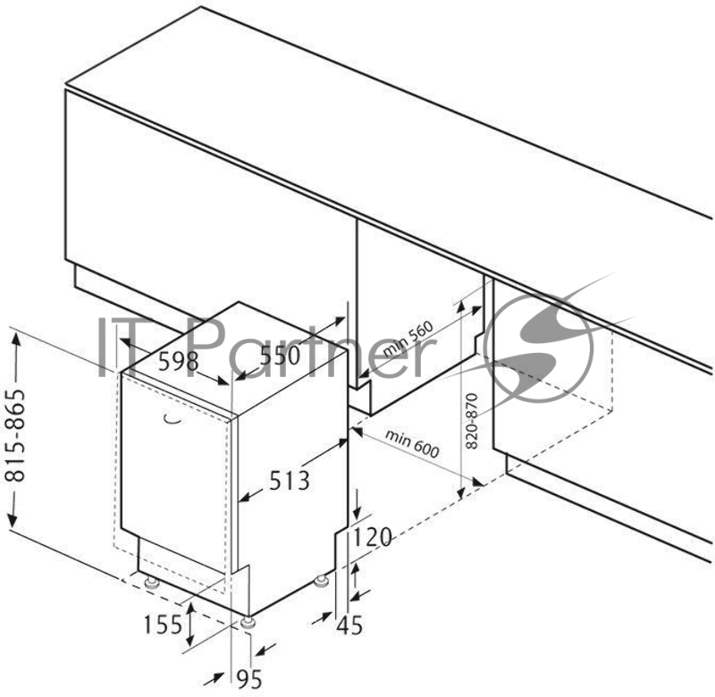 Посудомоечная машина Krona GARDA 60 BI 2100Вт полноразмерная