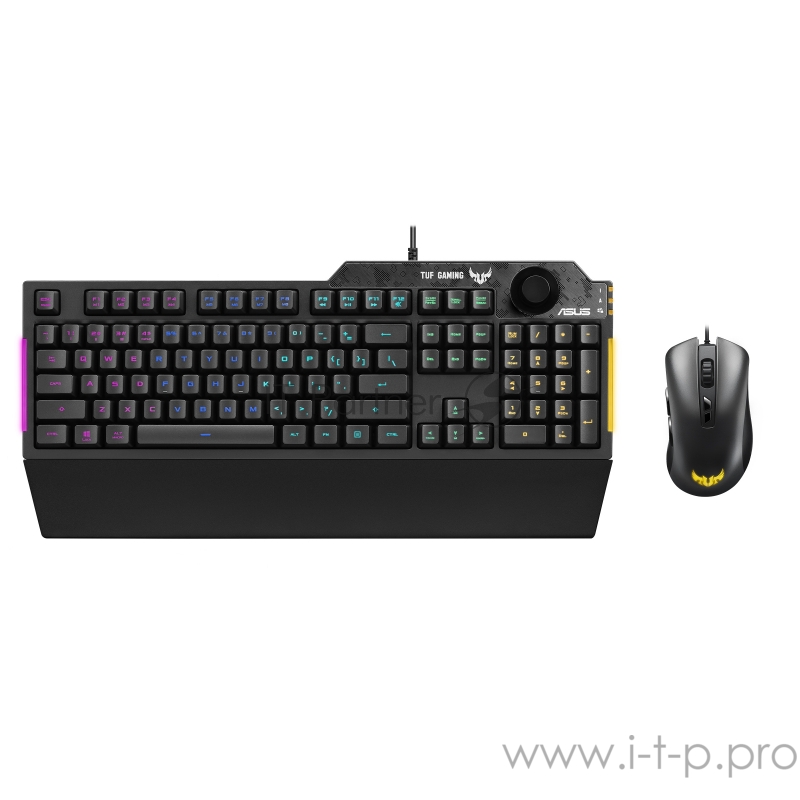 Набор игровая клавиатура и мышь ASUS TUF Gaming Combo K1 & M3 черные (USB, RGB подсветка, Mech-Brane, 7 кнопок, 7000 dpi, 90MP02A0-BCRA00)