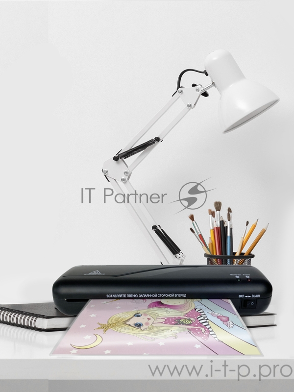 Ламинатор ГЕЛЕОС ЛМ A4 Старт, А4, 2х150 (пленка 75-150мкм), 300 мм/мин, 2 вала, пласт. корпус, мах толщина 0,6мм