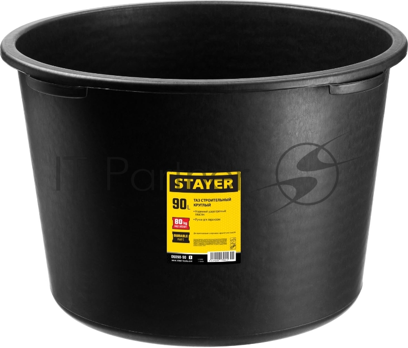 Таз STAYER строительный круглый, 90 л, 06098-90_z01