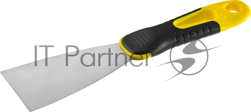 Шпатель STAYER PROFESSIONAL нержавеющее профилированное полотно, 2к ручка, 60 мм 10045-06