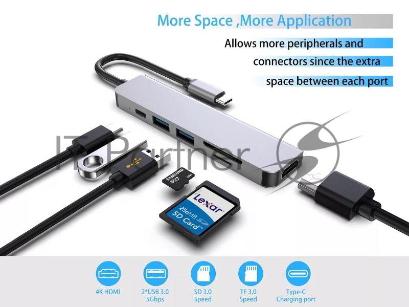 Концентратор USBC TO HDMI VCOM CU4371