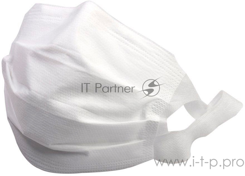 Маска гигиеническая однораз. 3-слой. нетканый материал белый (упак.:50шт) (10398)