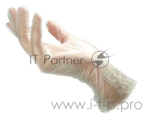 Перчатки виниловые L (упак.:100шт) ассорти