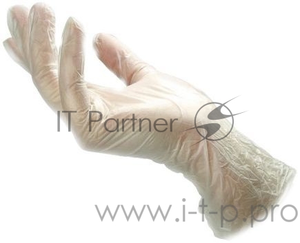 Перчатки виниловые M (упак.:100шт) прозрачный