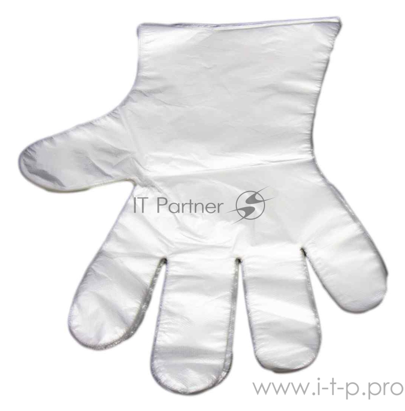Перчатки п/э L (упак.:100шт) прозрачный