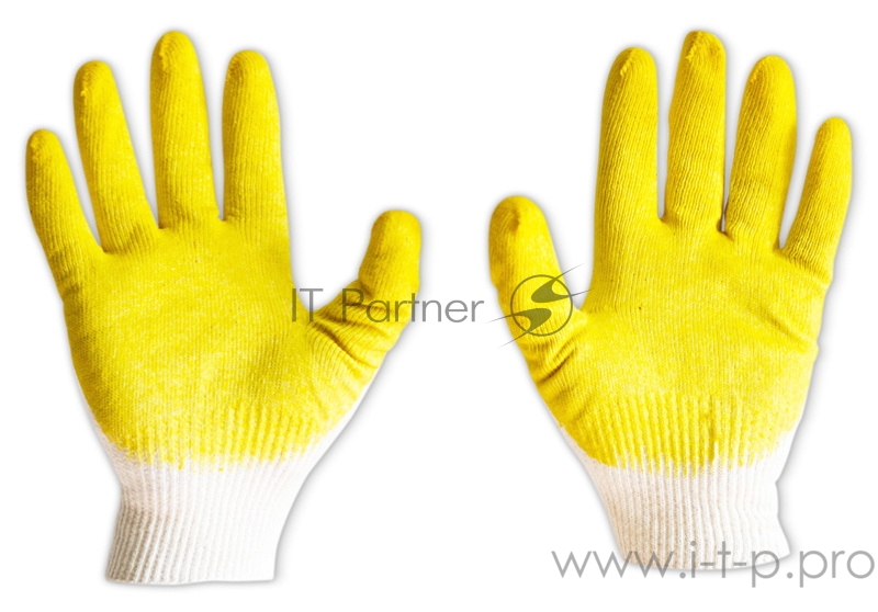 Перчатки х/б Обливные универсальный (упак.:1 пара) белый