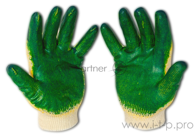 Перчатки х/б Обливные универсальный (упак.:1 пара) белый