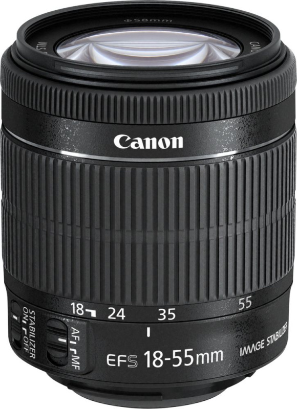 Объектив Canon EF-S IS STM (8114B005) 18-55мм f/3.5-5.6 черный