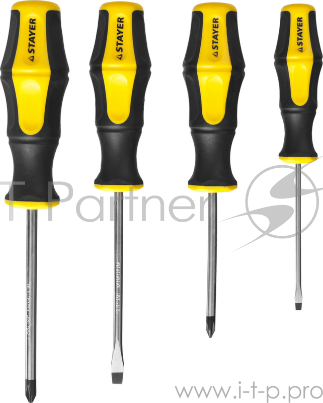 Набор STAYER MASTER HERCULES 25055-H4_z02 Cr-V. эргономичная двухкомпонентная рукоятка. 4шт