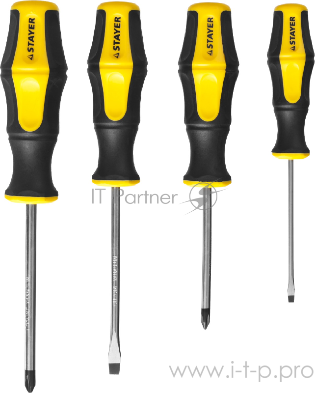 Набор STAYER MASTER HERCULES 25055-H4_z02 Cr-V. эргономичная двухкомпонентная рукоятка. 4шт