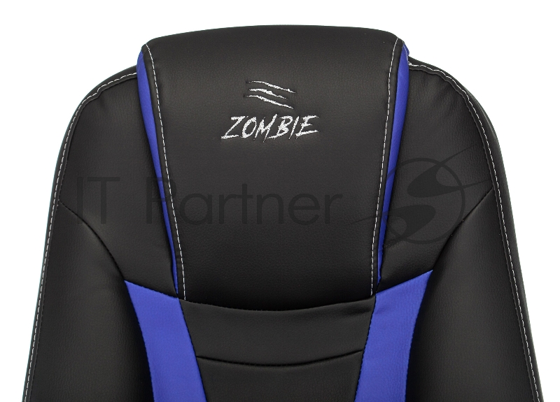 Кресло игровое Zombie 8 черный/синий искусственная кожа крестовина пластик