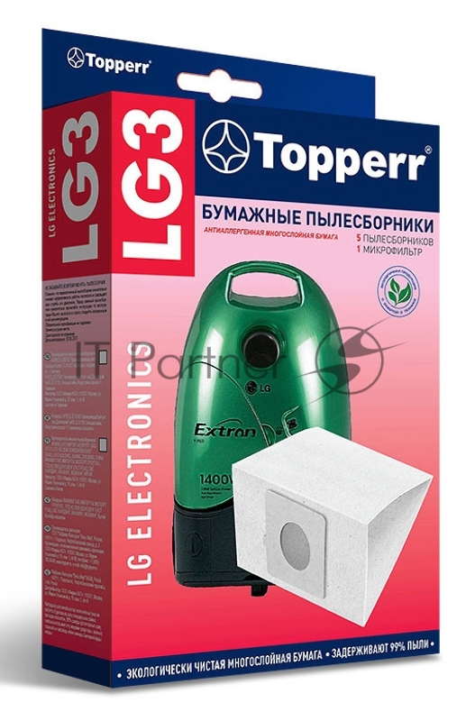 Пылесборник Topperr LG 3 д/пылесоса LG VC 31..33..39..., 5 шт. 1018