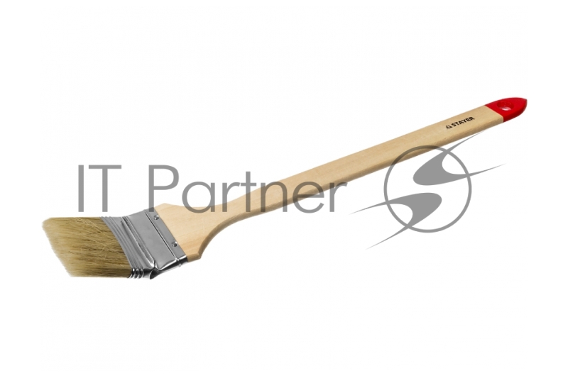 Кисть STAYER MASTER Универсал радиаторная для всех видов ЛКМ, светлая натуральная щетина, деревянная ручка, 3/75мм 0112-75_z*01