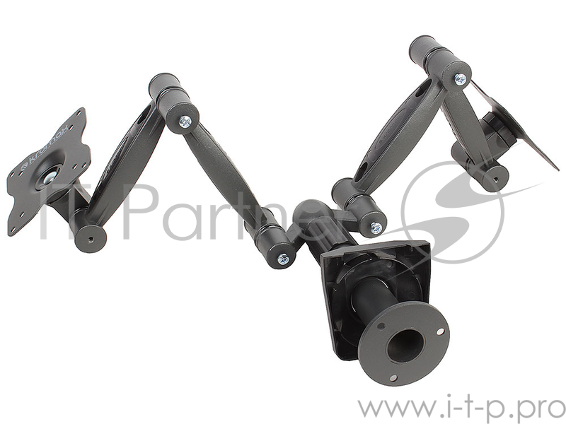 Кронштейн Kromax OFFICE-3 черный для 2-х мониторов LCD 15-32, настольный, VESA 75x75/100x100, высота 222-382мм, наклон ±15°, поворот 360°, нагрузка до 12 кг