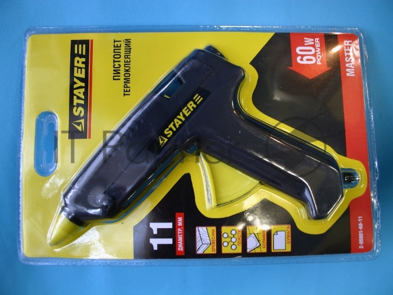 Пистолет STAYER PROFI 2-06801-60-11_z01 термоклеящий электрический, 60Вт/220В, 11мм