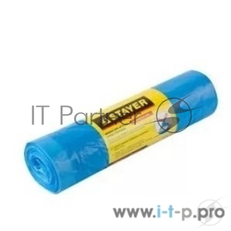 Мешки для мусора STAYER Comfort с завязками, особопрочные, голубые, 60л, 20шт 39155-60