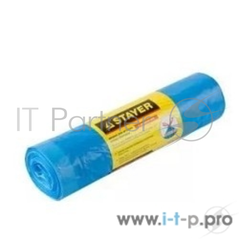Мешки для мусора STAYER Comfort с завязками, особопрочные, голубые, 60л, 20шт 39155-60