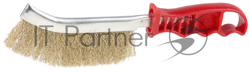 Кордщетка ручная STAYER 3508 латунная с пластмассовой ручкой 1ряд