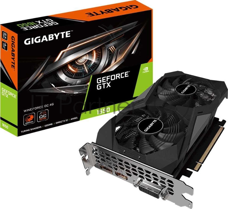 Видеокарта Gigabyte PCI-E GV-N1656WF2OC-4GD nVidia GeForce GTX 1650 4096Mb 128bit GDDR6 1665/8002/HDMIx2/DPx1/HDCP Ret