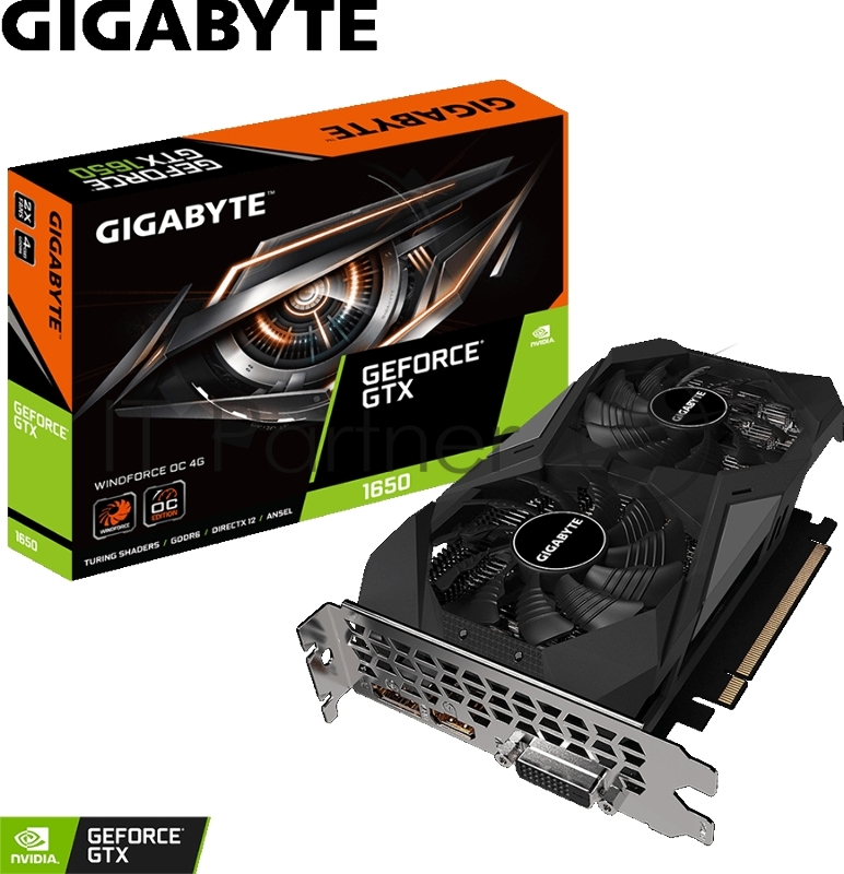 Видеокарта Gigabyte PCI-E GV-N1656WF2OC-4GD nVidia GeForce GTX 1650 4096Mb 128bit GDDR6 1665/8002/HDMIx2/DPx1/HDCP Ret