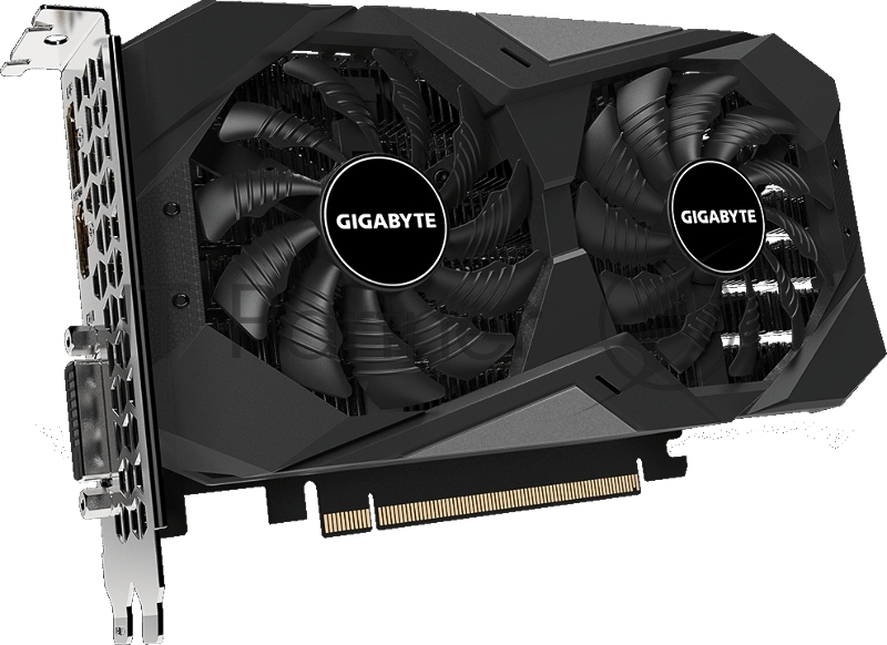 Видеокарта Gigabyte PCI-E GV-N1656WF2OC-4GD nVidia GeForce GTX 1650 4096Mb 128bit GDDR6 1665/8002/HDMIx2/DPx1/HDCP Ret