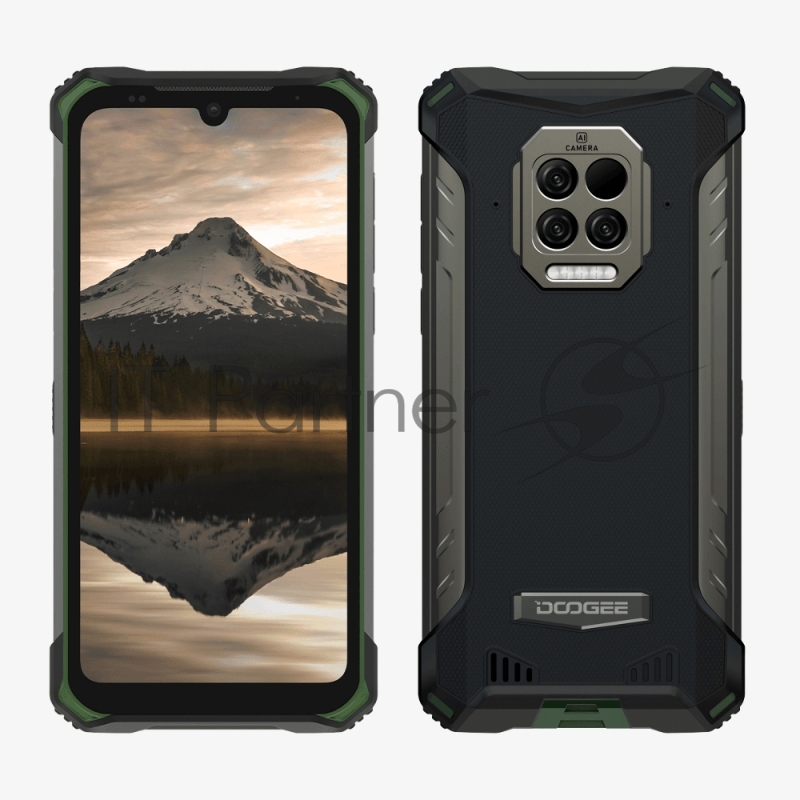 Смартфон Doogee S86 Pro Army Green, 15,5 cm (6.1) 720 x 1560 пикселей, 4 x Cortex - A53 2.0 ГГц+4 x Cortex -A73 2.0 ГГЦ, 8 Core, 8GB RAM, 128GB, up to 256GB flash, 16 МП+8 МП+2 МП/8Mpix, 2 Sim, 2G, 3G, LTE, BT, Wi-Fi, NFC, GPS, Type-C, 8 500 мА·ч, An