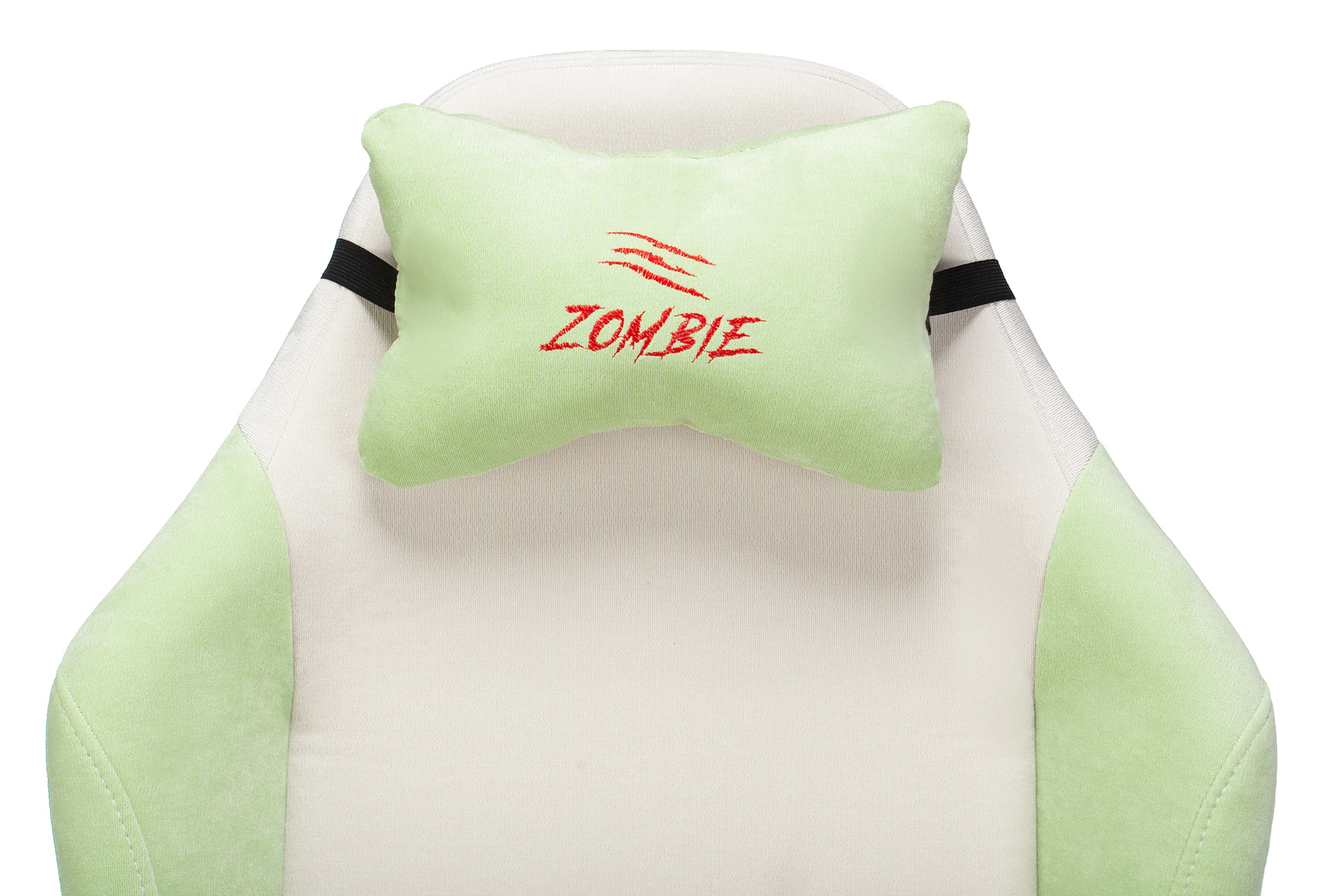 Кресло игровое Zombie EPIC PRO Fabric белый/зеленый с подголов. крестовина пластик пластик белый