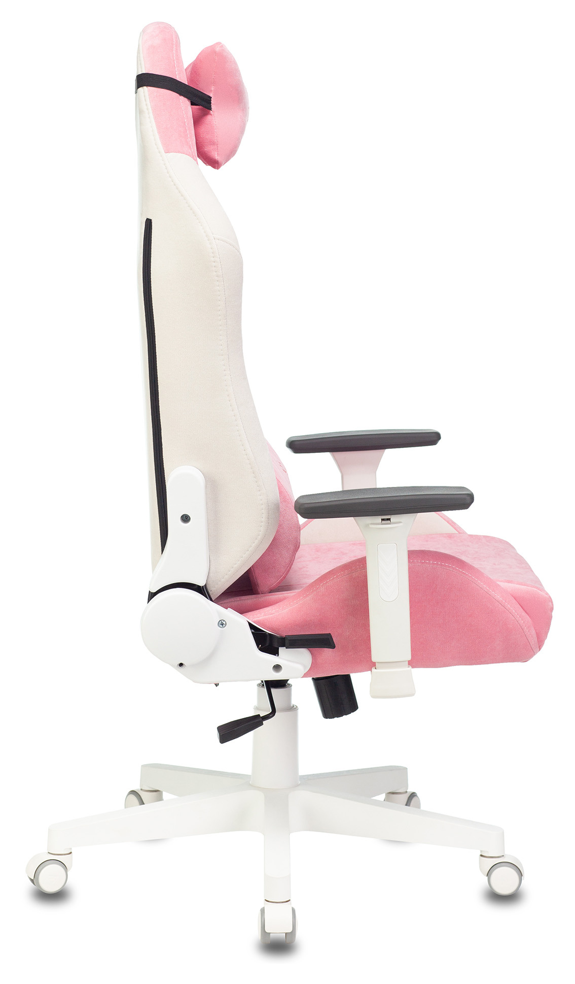 Кресло игровое Zombie EPIC PRO Fabric белый/розовый с подголов. крестовина пластик пластик белый