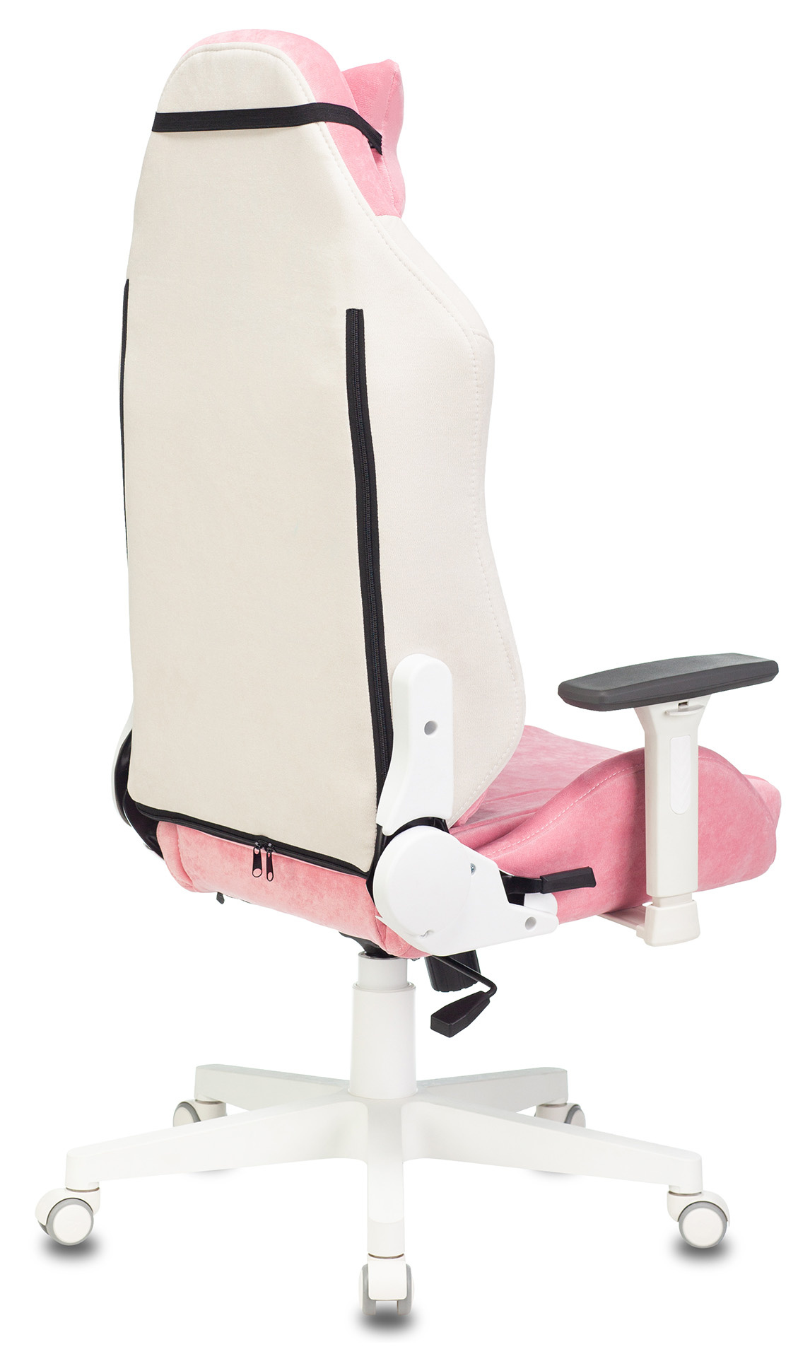 Кресло игровое Zombie EPIC PRO Fabric белый/розовый с подголов. крестовина пластик пластик белый
