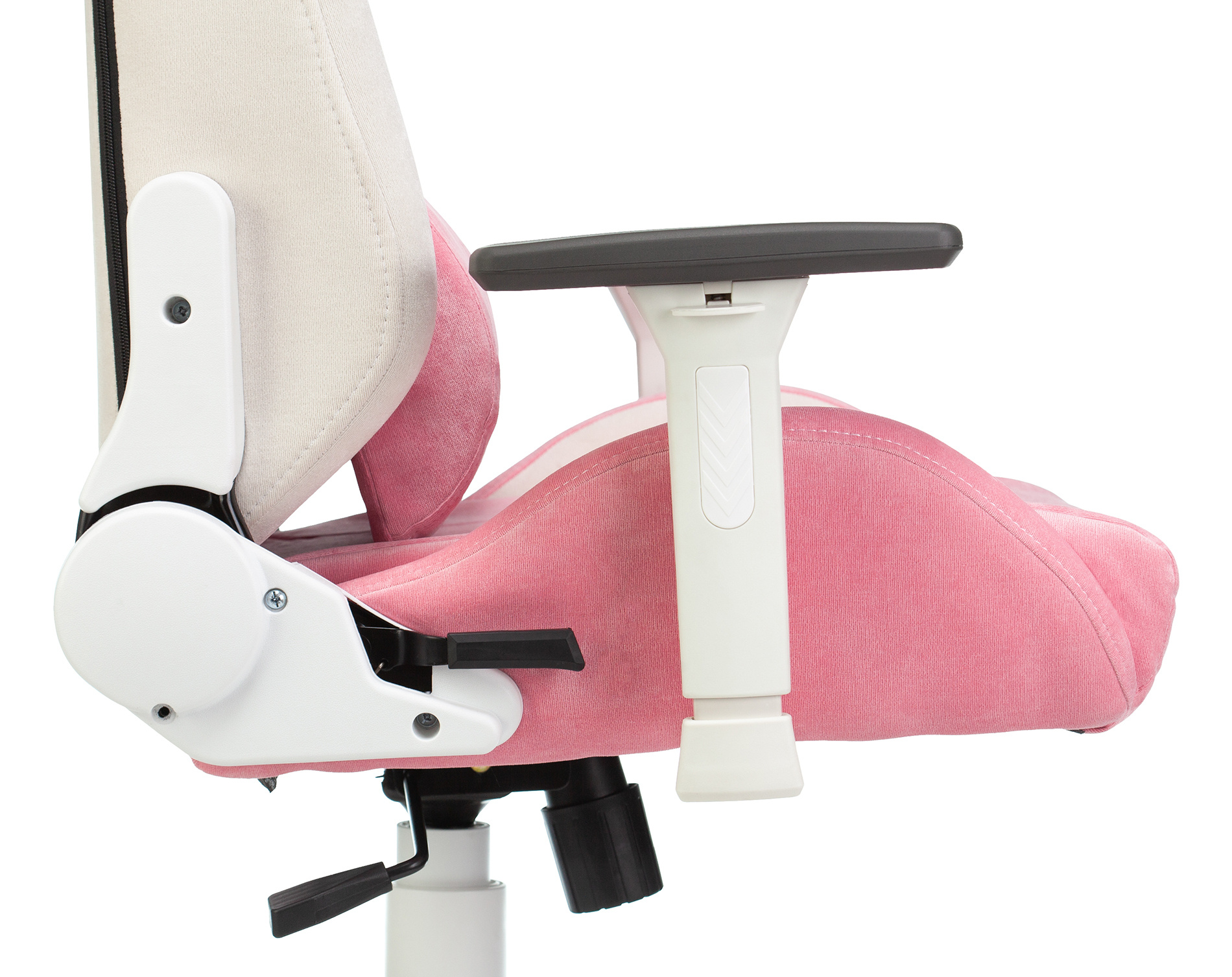 Кресло игровое Zombie EPIC PRO Fabric белый/розовый с подголов. крестовина пластик пластик белый