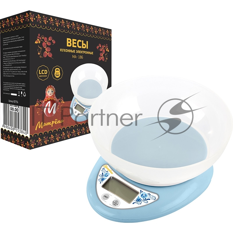 Весы кухонные электронные МАТРЁНА МА-186, 5 кг