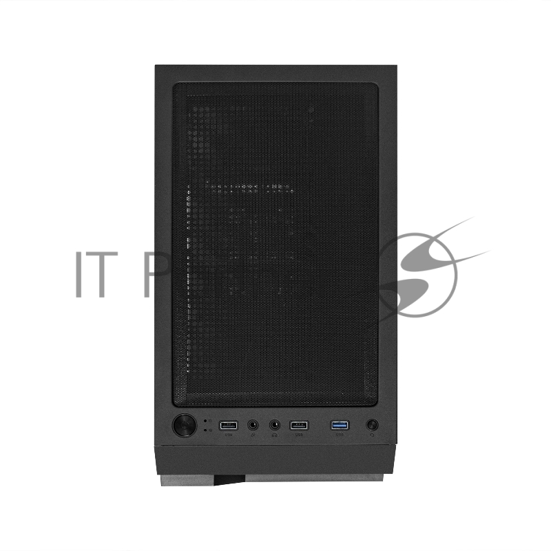 Корпус Miditower ExeGate EX289018RUS EVO-5001 (ATX, без БП, 2*USB+1*USB3.0, HD аудио, черный, 3 вент.12см с RGB подсветкой, пылевые фильтры, боковая панель - закаленное стекло)