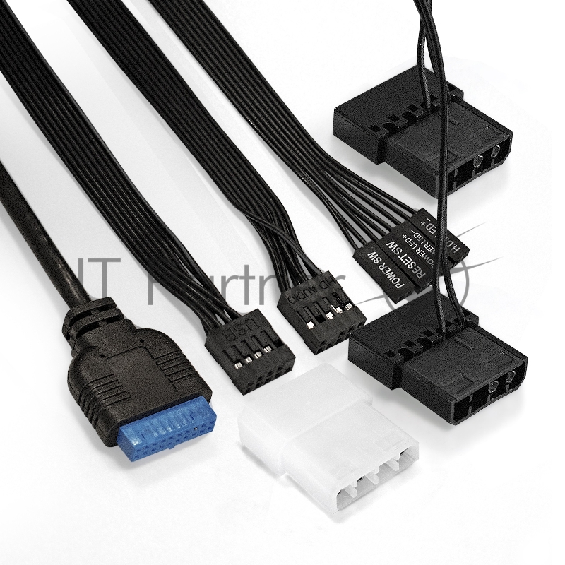 Корпус Miditower ExeGate EX289022RUS i3 MATRIX (ATX, без БП, 2*USB+1*USB3.0, HD аудио, черный, 2 вент. 18см с RGB подсветкой, пылевые фильтры, передняя и боковая панели - закаленное стекло)