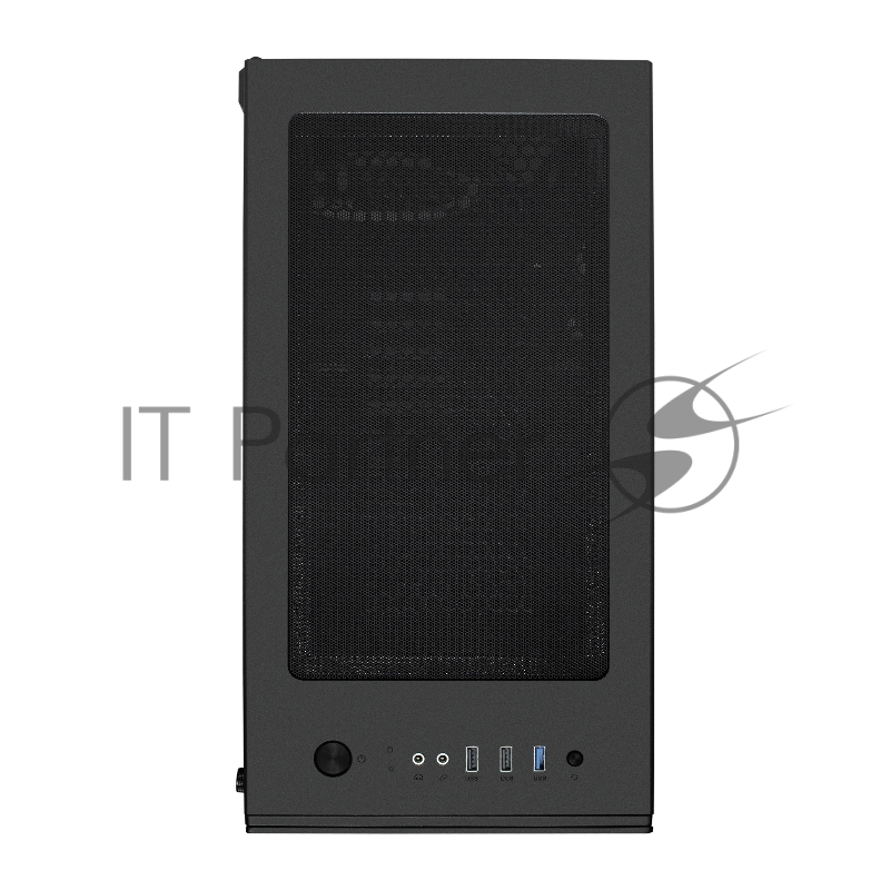Корпус Miditower ExeGate EX289024RUS i3 MAX (eATX, без БП, 2*USB+1*USB3.0, HD аудио, черный, 4 вент. 12см с RGB подсветкой, контроллер + ПДУ, ARGB MB кабель, пылевые фильтры, передняя и боковая панели - закаленное стекло)