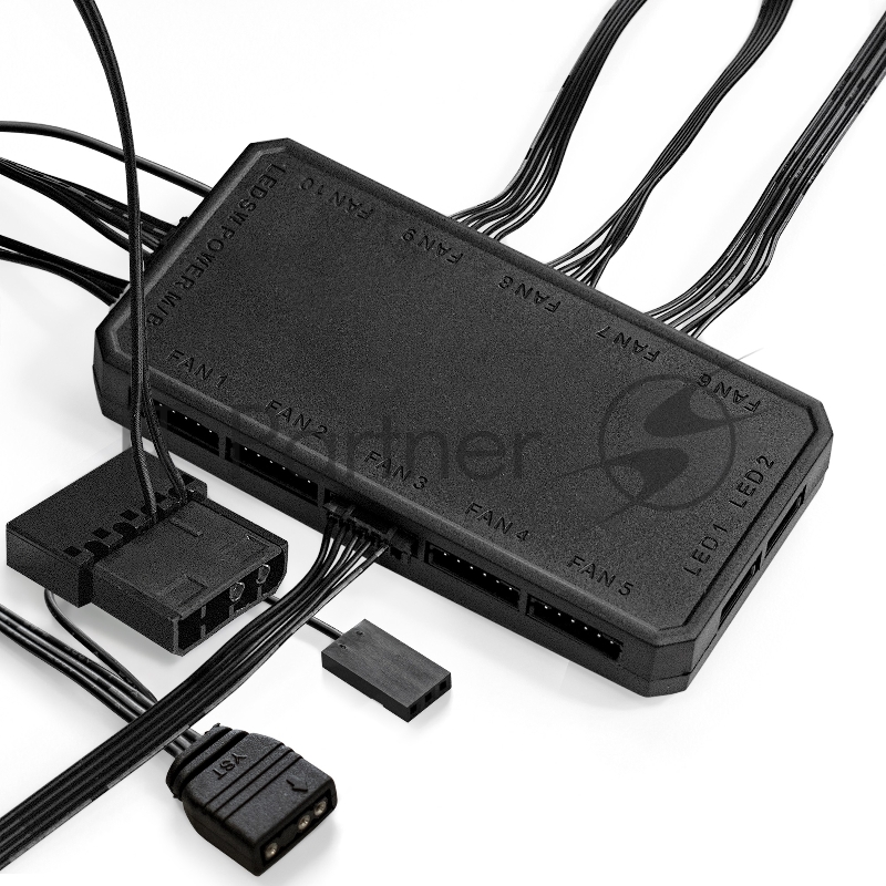 Корпус Miditower ExeGate EX289023RUS i3 NEO (ATX, без БП, 2*USB+1*USB3.0, HD аудио, черный, 3 вент. 12см с RGB подсветкой, контроллер + ПДУ, ARGB MB кабель, пылевые фильтры, боковая панель - закаленное стекло)