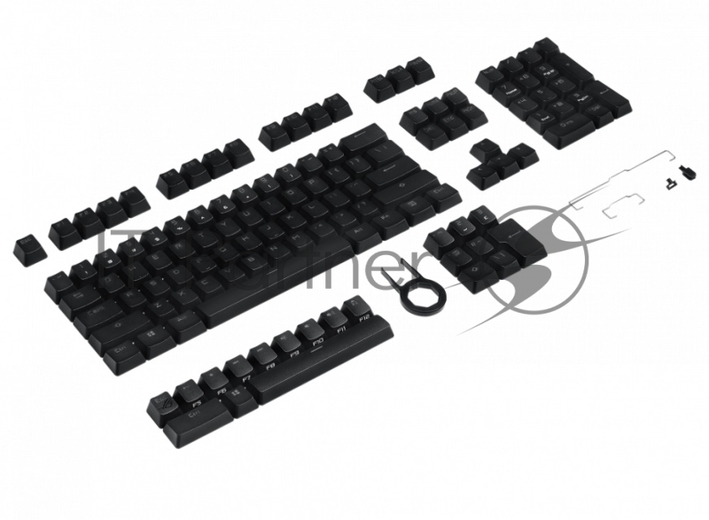 Набор клавиш ASUS ROG PBT Gaming Keycap Set (ПБТ, 124 шт, экстрактор, стабилизаторы клавиш, 90MP0280-BAUA00)