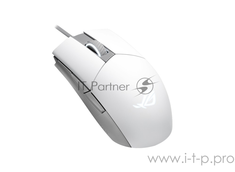Игровая мышь ASUS ROG Strix Impact II ML белая (8 кнопок, 6200 dpi, Omron, Black, USB, RGB подсветка, 90MP02C0-BMUA00)
