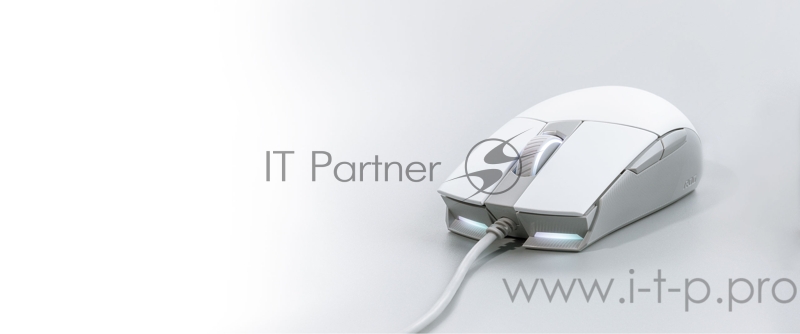 Игровая мышь ASUS ROG Strix Impact II ML белая (8 кнопок, 6200 dpi, Omron, Black, USB, RGB подсветка, 90MP02C0-BMUA00)