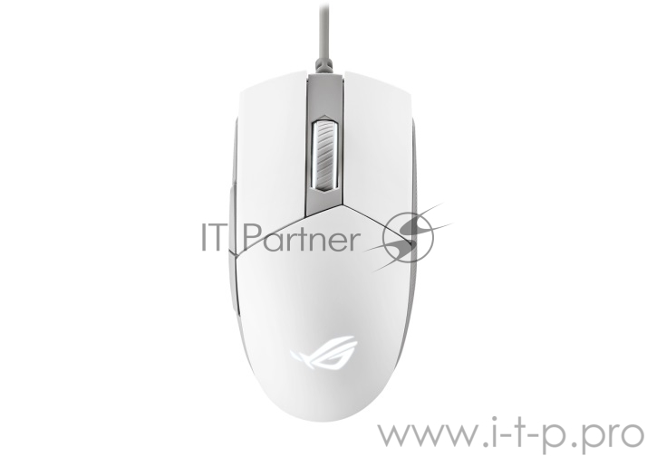 Игровая мышь ASUS ROG Strix Impact II ML белая (8 кнопок, 6200 dpi, Omron, Black, USB, RGB подсветка, 90MP02C0-BMUA00)