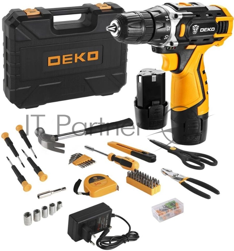 Дрель-шуруповерт Deko DKCD12FU-Li-Ion аккум. патрон:быстрозажимной (кейс в комплекте)