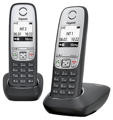 Р/Телефон Dect Gigaset A415 Duo черный (труб. в компл.:2шт) АОН