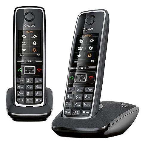 Р/Телефон Dect Gigaset C530 DUO черный (труб. в компл.:2шт) АОН